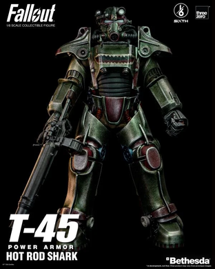 Коллекционная фигура Силовая броня Т-45 Fallout SiXTH T-45 Power Armor (Hot Rod Shark) 1/6