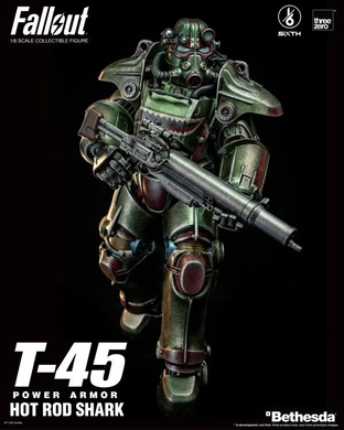 Коллекционная фигура Силовая броня Т-45 Fallout SiXTH T-45 Power Armor (Hot Rod Shark) 1/6
