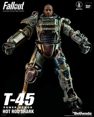 Коллекционная фигура Силовая броня Т-45 Fallout SiXTH T-45 Power Armor (Hot Rod Shark) 1/6