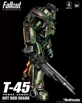 Коллекционная фигура Силовая броня Т-45 Fallout SiXTH T-45 Power Armor (Hot Rod Shark) 1/6