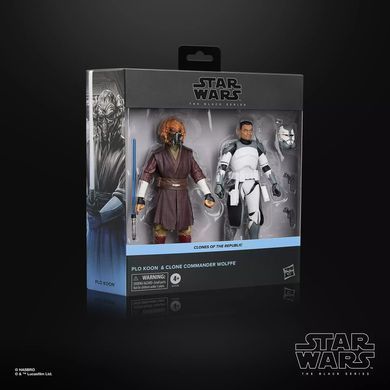 Набір колекційних фігур Пло Кун та Клон Коммандер Вольф STAR WARS The Black Series Plo Koon & Clone Commander Wolffe