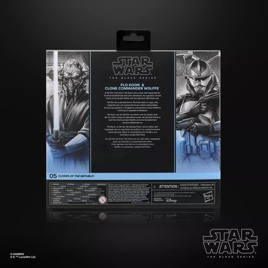 Набір колекційних фігур Пло Кун та Клон Коммандер Вольф STAR WARS The Black Series Plo Koon & Clone Commander Wolffe