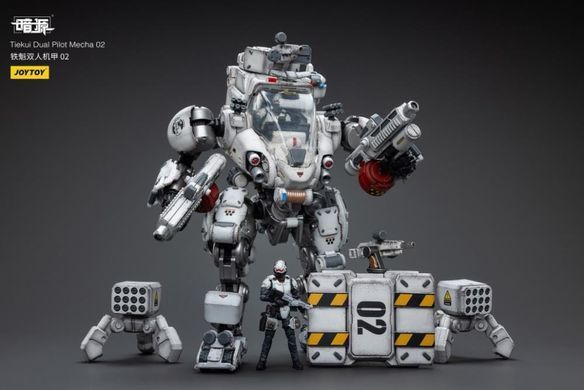 Колекційна фігура Білий Меха з 2 пілотами Dark Source Tiekui Dual Pilot Mecha (Ver. 2) 1/25 Scale Mecha Figure Set JoyToy