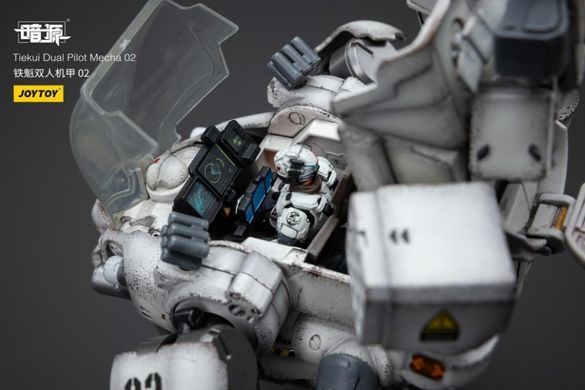 Колекційна фігура Білий Меха з 2 пілотами Dark Source Tiekui Dual Pilot Mecha (Ver. 2) 1/25 Scale Mecha Figure Set JoyToy