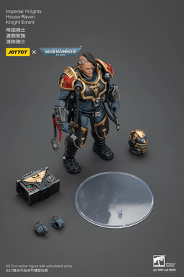 Колекційна фігура Лицар-квесторіс класу "Паладин" Дому Рейвен Warhammer 40K Imperial Knights House Raven Knight Errant 1/18