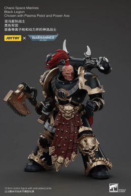 Колекційна фігура Обранний Темного Легіону Хаосу Warhammer 40K Chaos Space Marines Black Legion Chosen with Plasma Pistol and Power Axe 1/18