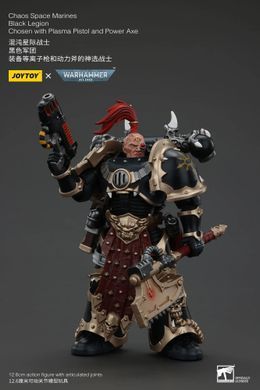 Колекційна фігура Обранний Темного Легіону Хаосу Warhammer 40K Chaos Space Marines Black Legion Chosen with Plasma Pistol and Power Axe 1/18