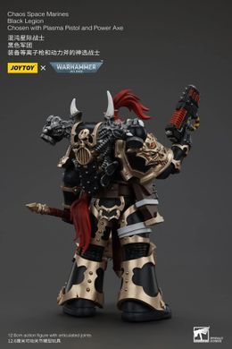 Колекційна фігура Обранний Темного Легіону Хаосу Warhammer 40K Chaos Space Marines Black Legion Chosen with Plasma Pistol and Power Axe 1/18