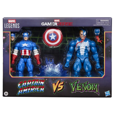 Комплект коллекционных фигур Капитан Америка против Венома Marvel Legends Gamerverse Captain America vs. Venom Action Figure Two-Pack