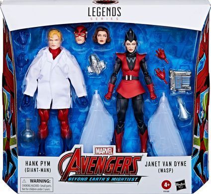 Комплект коллекционных фигур Хенк Пим (Великан) и Джанет Ван Дайн (Оса) Marvel Legends Series Hank Pym (Giant-Man) & Janet Van Dyne (Wasp)