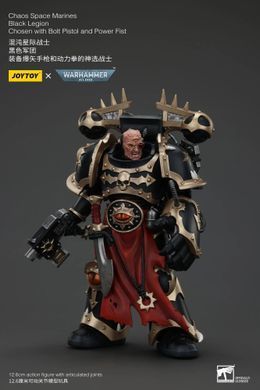 Колекційна фігура Обранний Темного Легіону Хаосу Warhammer 40K Chaos Space Marines Black Legion Chosen with Bolt Pistol and Power Fist 1/18