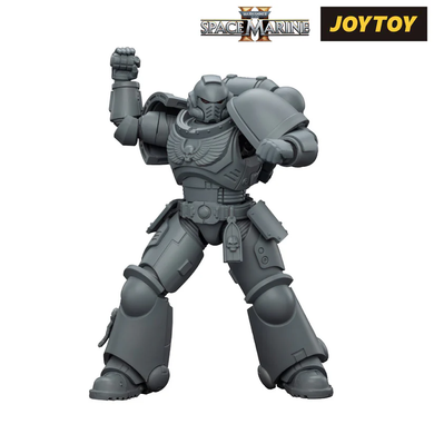 Коллекционная фигура Космический Десантник JoyToy Warhammer 40,000: Space Marine 2, Space Marines Intercessor, Armouring Hall Edition 1/18 (не крашенная)