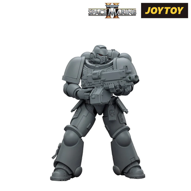 Коллекционная фигура Космический Десантник JoyToy Warhammer 40,000: Space Marine 2, Space Marines Intercessor, Armouring Hall Edition 1/18 (не крашенная)