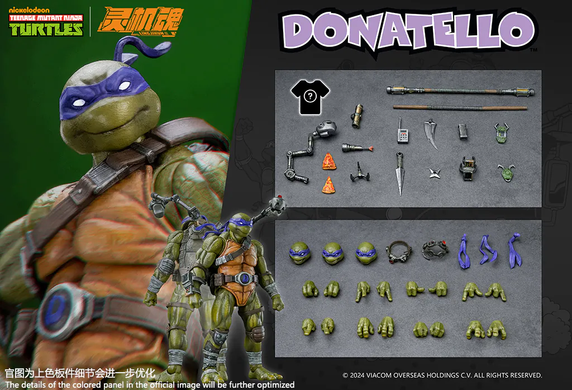 Колекційна фігура Донателло TMNT - Donatello - 1/12 Scale - Lingjihun - Mety Toys